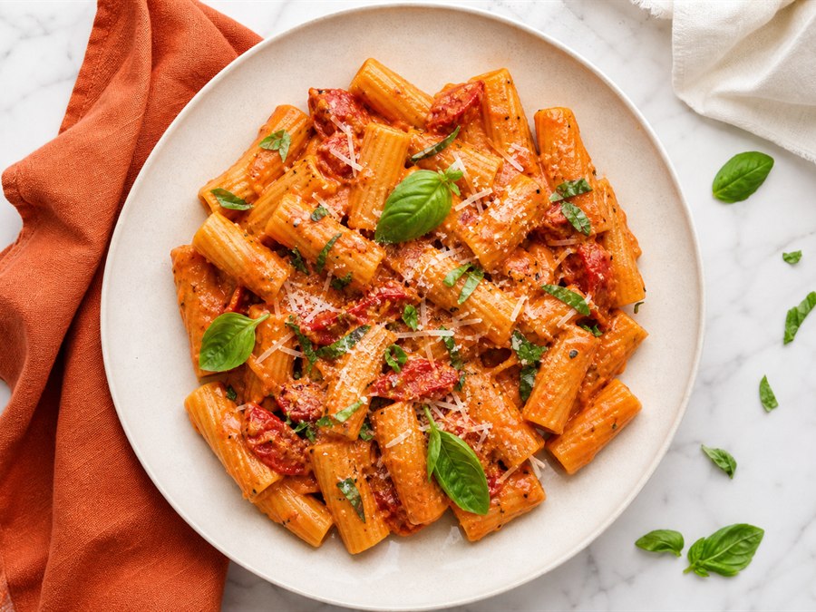 Creamy Roasted Tomato Rigatoni