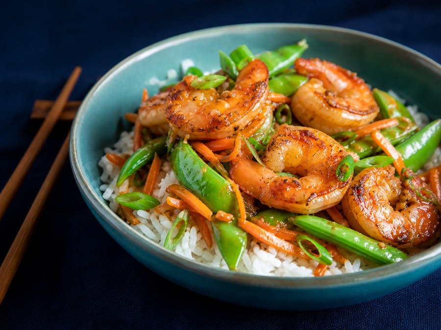 Ginger Shrimp Rice Bowl